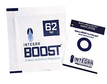 Desiccare Integra BOOST® 62% RH 2-way humidity control packs with humidity indicator cards (HIC)